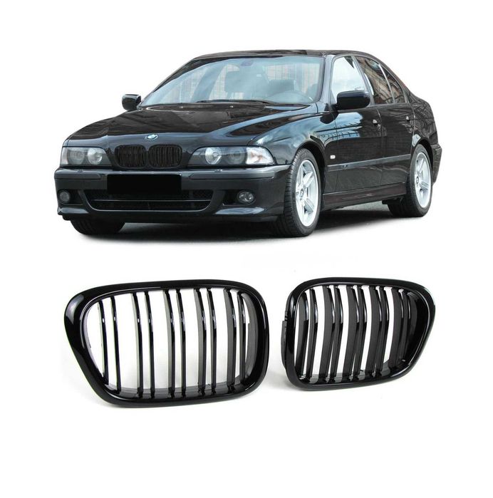 Бъбреци с двойни ребра черен лак за BMW 5-та серия 1995-2004