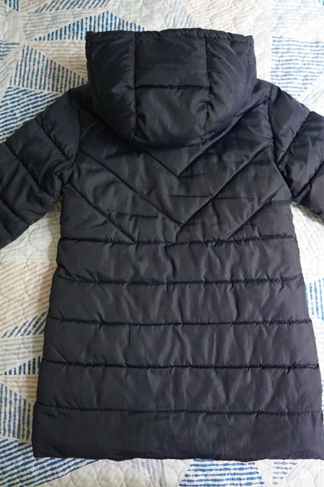 Стилно дълго яке есен/зима MANGO, морскосиньо, ръст 134-140см, отлично!