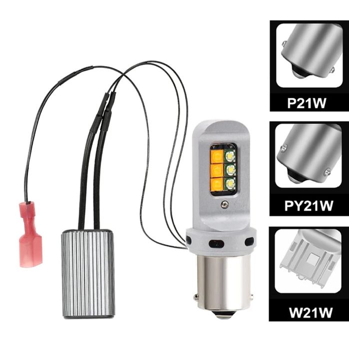 DRL - Дневни светлини с мигач PY21w - Bau15s,7443