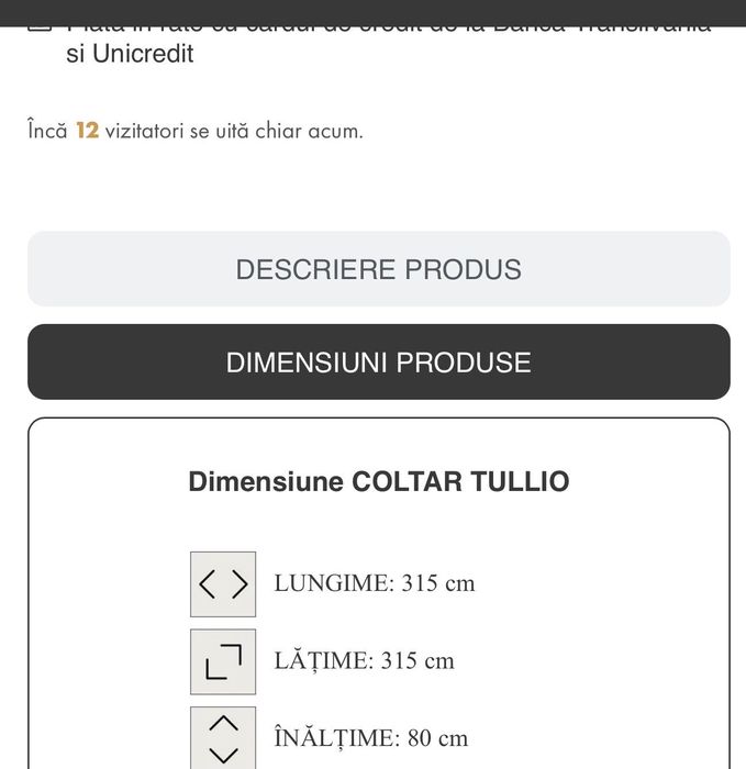 Colțar Divani Sofa NOU