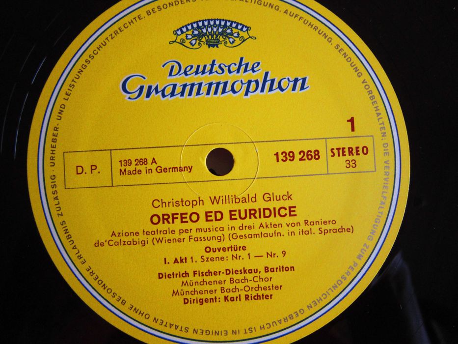 vinil rar Gluck -Orfeu și Euridice (in italiana)dir. Karl Richter 1982