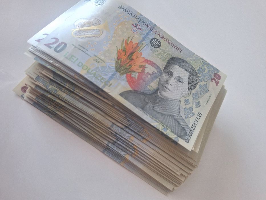 Bancnote 20 lei 150 buc schimb cu uncie argint