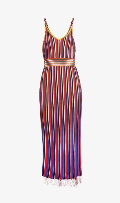 PINKO Дълга рокля на райе – многоцветна