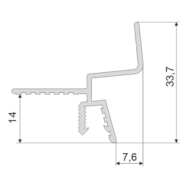 Теневой потолочный профиль