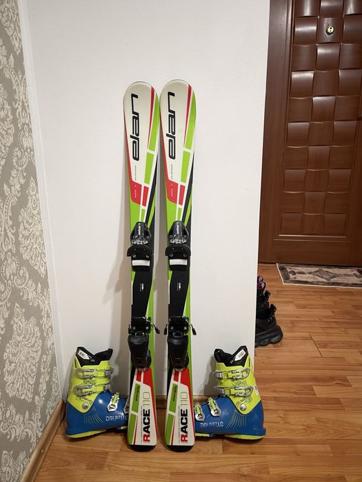 Schiuri copii 110 cm elan cu clapari set skiuri