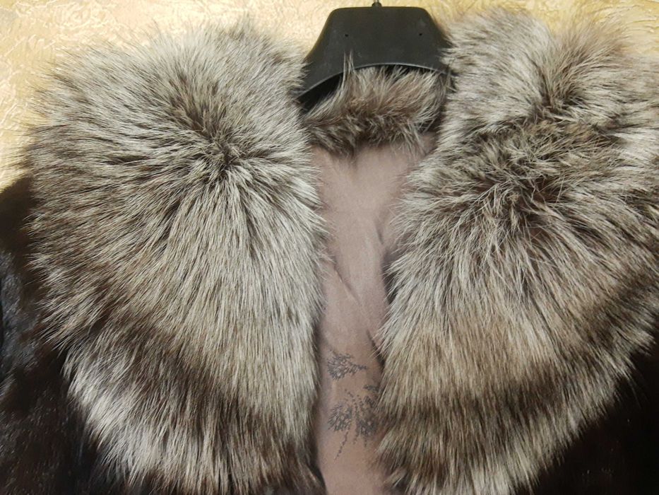Визон,цели кожи,яка сребърна лисица,Висок клас,уникален,супер,НАМАЛЕН