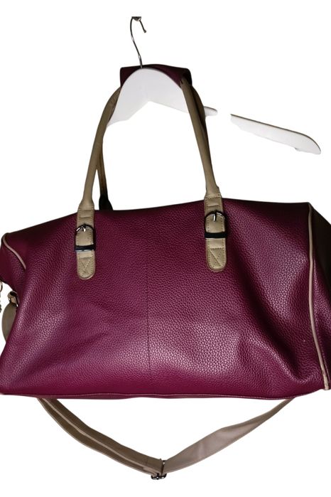 Geantă de voiaj / Weekend bag - Vișiniu & Bej