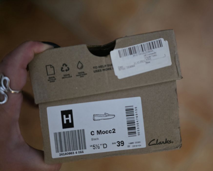 Clarks Black Loafers