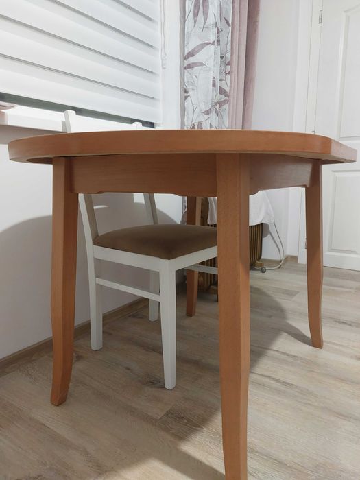 Трапезна маса 120/80см+30см