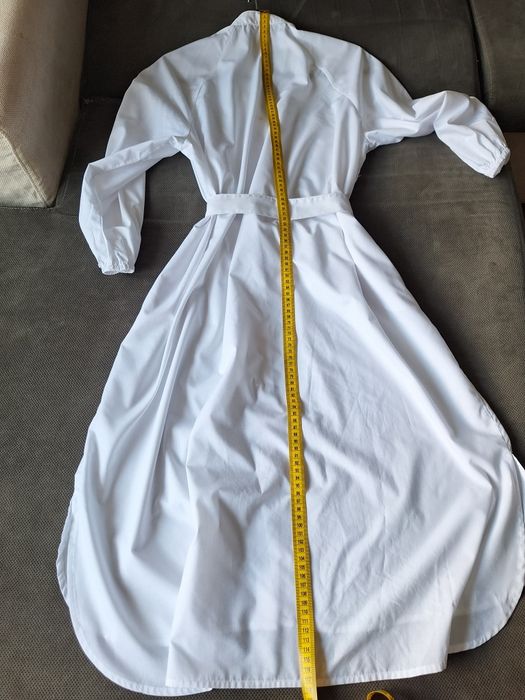 Rochie alba tip camasa tunica Etic