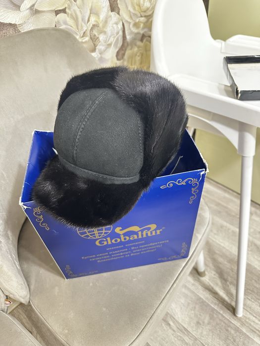 Норковая шапка с ушанка