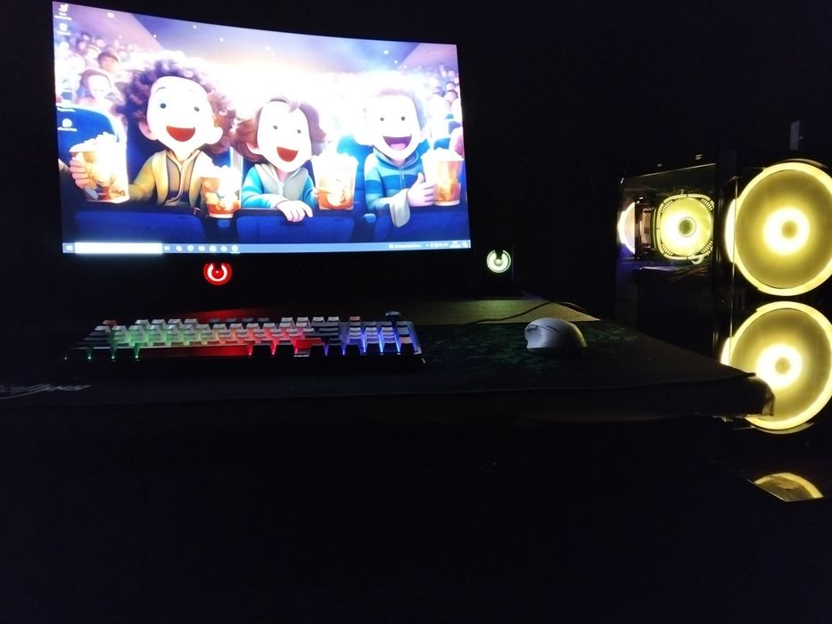 Gaming Pc 1660 Super Ozu 2x8 3200Mhz Manitor 27 Curved Pixel Ips M2