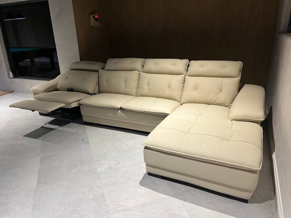 Роскошный современный угловой диван эко кожа