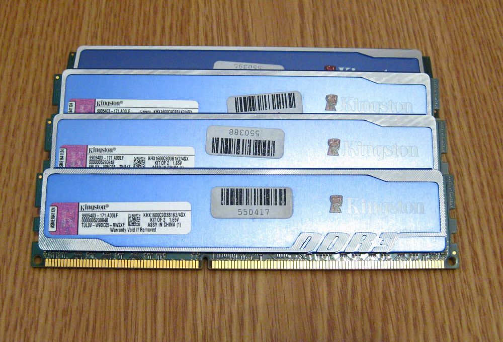 Kit 8GB RAM DDR3 (4x2 2x4) PC3 12800U 1600 MHz SK Hynix Ramaxel Kingston 240 pin DIMM desktop