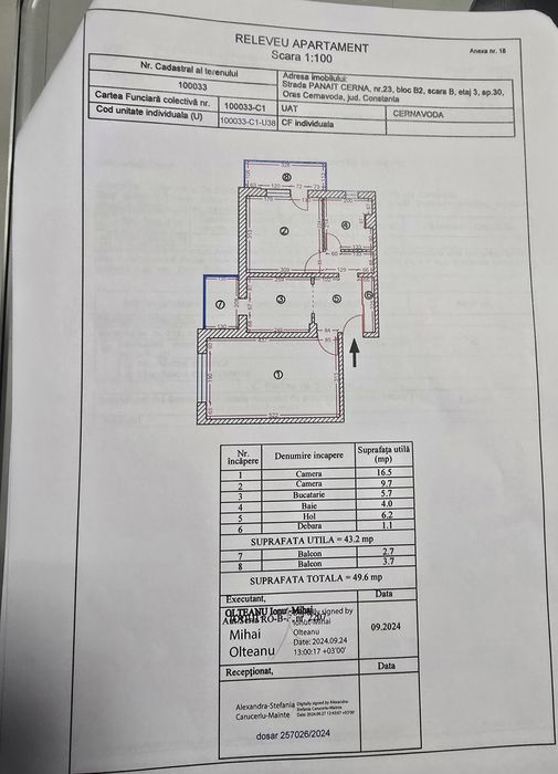 Vand apartament zona trust cu 2 camere