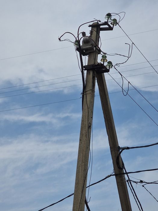 Установка опоры ВЛ  10квт, РЛНД,Установка трансформатора.