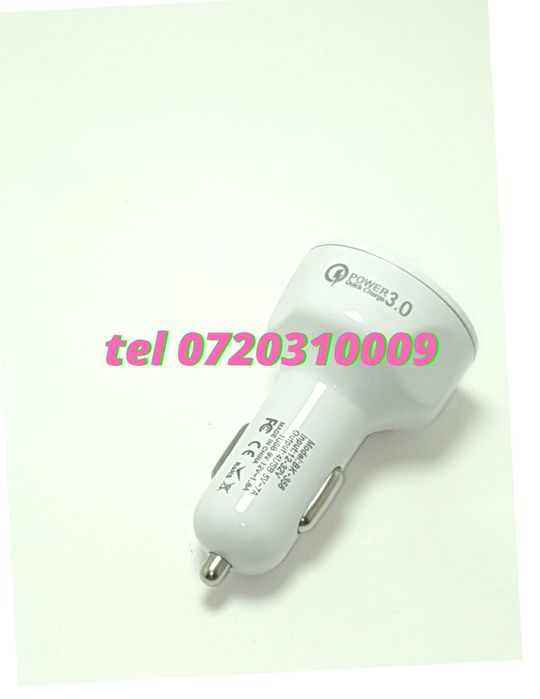 Incarcator Universal Masina Auto 4 Porturi Bricheta Usb Qc Fastcharge