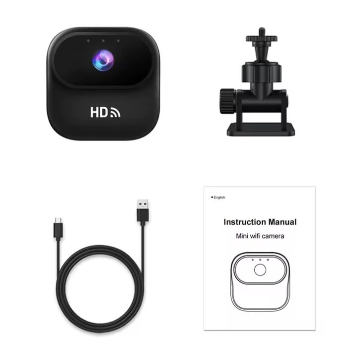 Mini Cameră de Supraveghere Wi-Fi  – Cameră Ascunsă / Monitorizare Copii, Animale, Casă