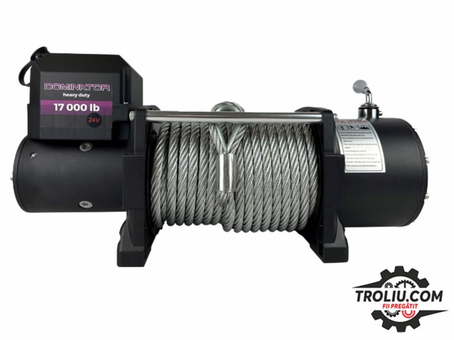 Troliu electric Dominator 17000 lbs HD 24V platforma 4x4 auto
