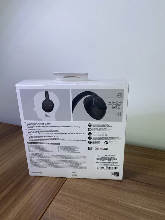 Stereo Headset Sony, Wireless, WH-CH710N, Black, Sigilat