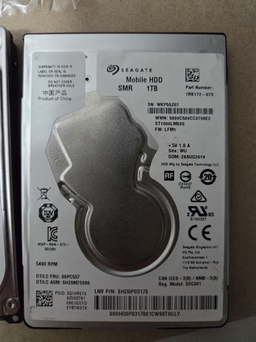 Продам hdd 1tb, бу