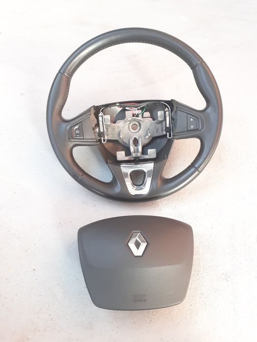 Volan Piele Cu Comenzi Airbag Complet Renault Megane 3 Scenic Fluence