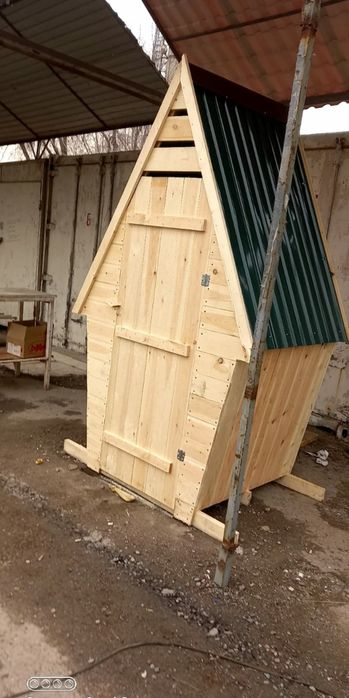 Дачный уличный туалет ромбик