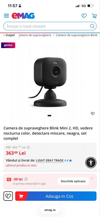 Camera de supraveghere Blink Mini 2
