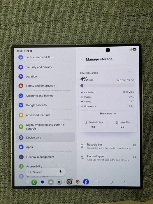 Samsung Galaxy Z Fold 7 100% Battery Health