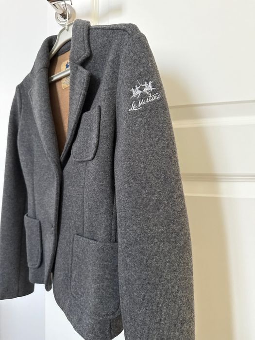 Sacou La Martina gri marimea 42 S blazer original elegant