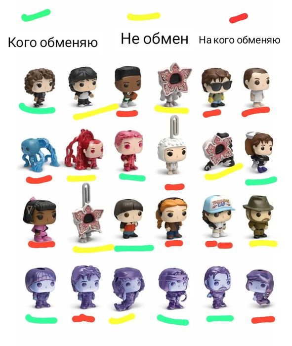 Фигурки  Kinder joy Stranger things