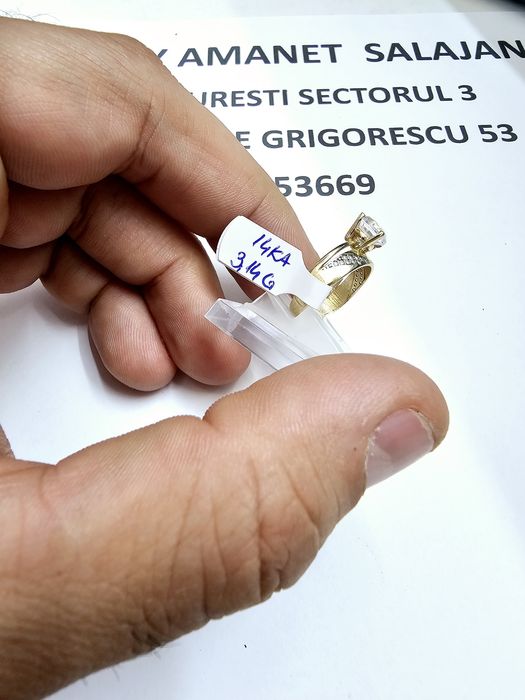 Vand inel dama din aur 14 k 3.14 g cod 366