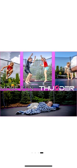 Детски градински батут Thunder, Outside Pro 10Ft, 305 cm, с външна предпазна мрежа, розов