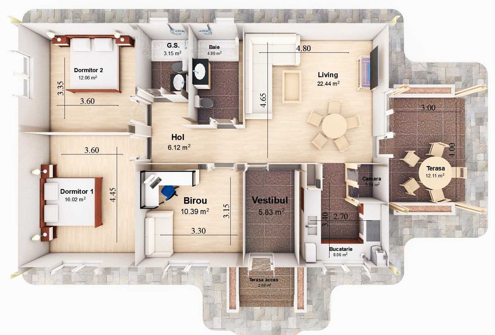 Casă parter Izvorani – proiect ideal de finalizat