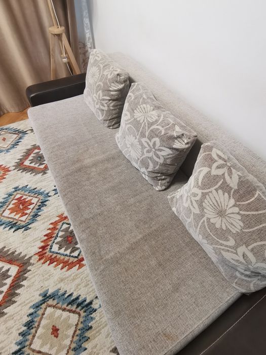 Canapea cu mânere de piele