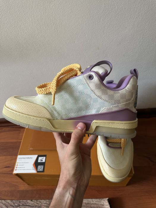 Louis Vuitton LV Skate Sneaker Purple Gradient Damier Denim