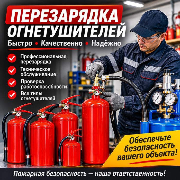 Перезарядка огнетушителя