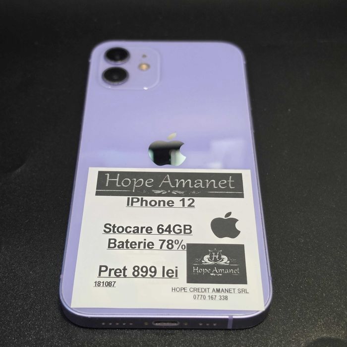 HOPE  AMANET P8 Iphone 12 64 gb 78 Baterie