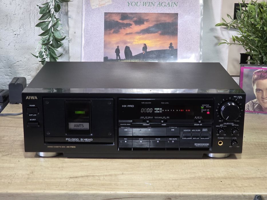 Casetofon deck AIWA AD-F800,dual capstan, 3 head, calibrare banda,hifi