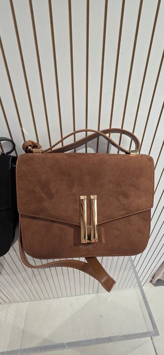 Дамска чанта Demellier в черно и кафяво