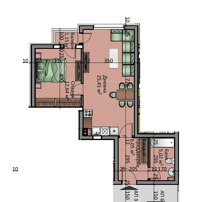 Продава се Двустаен апартамент в София, Люлин - център - 73 кв.м за 1062 €/кв.м - Снимка #6