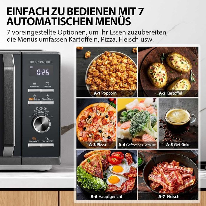 Микровълнова фурна Toshiba MW3-AM25PFI 25L 900W,инвертор, размразяване