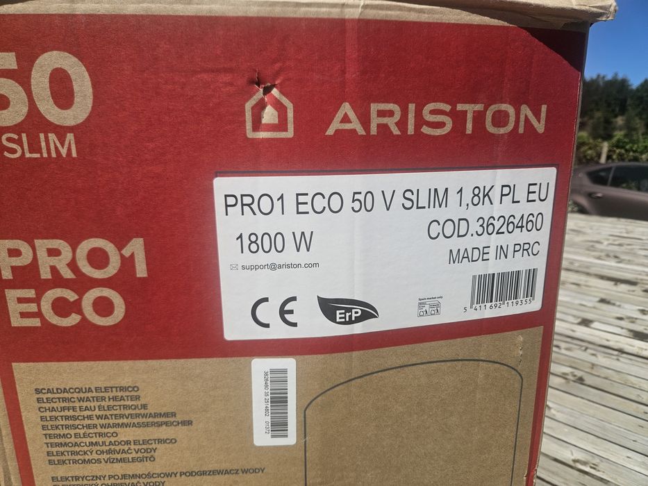 Boiler electric Ariston Pro 1 Eco 50V slim, 50 L, 1800 W