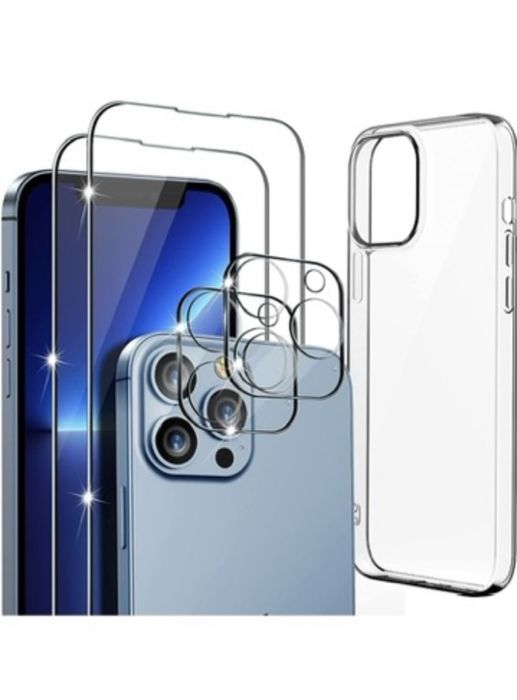 Iphone 14/15/16 PRO MAX Husa TPU Slim + Folie Camera + Folie Sticla 22