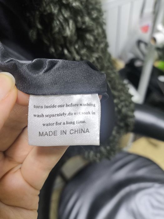 Мохнатая шуба зеленая