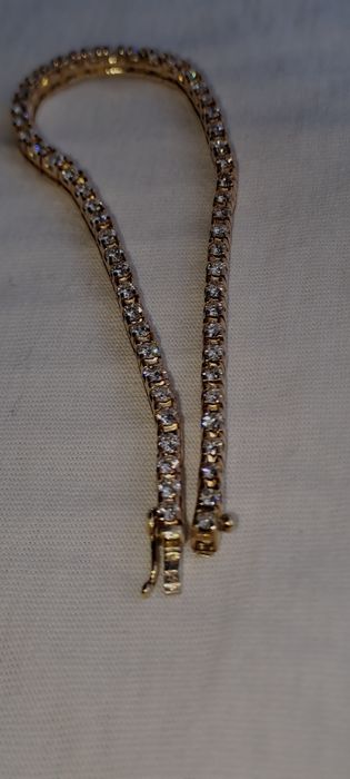 Bratara Tennis aur 14 k cu diamante naturale
