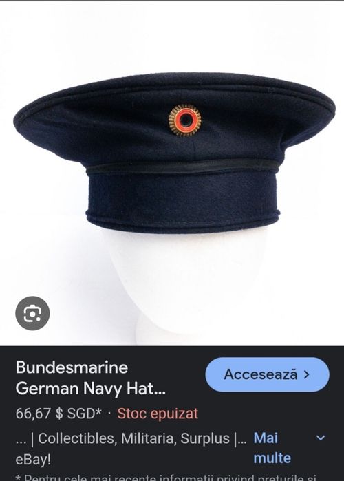 Sapca militara marinar,vintage/Bundesmarine,Germania