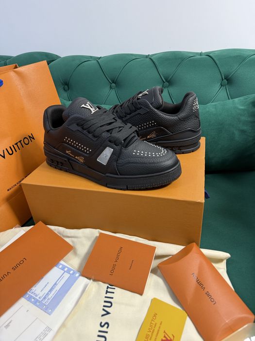 Adidasi Louis Vuitton Trainer piele naturala Full Box colectie noua