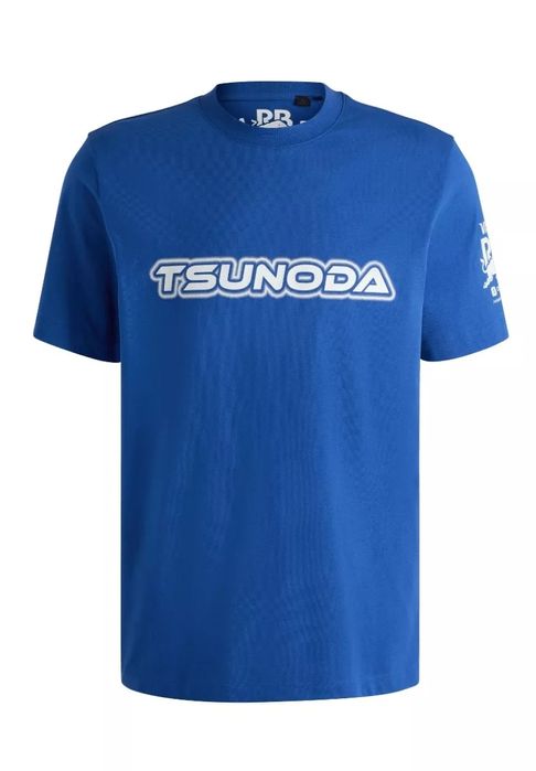 Tricouri Hugo boss -tsunoda -albastru și alb