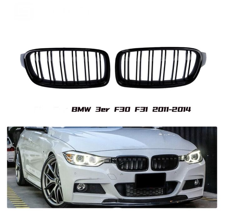 Set grile M Piano Black duble Bmw Seria 3 F30 F31 Berlina Sedan Black